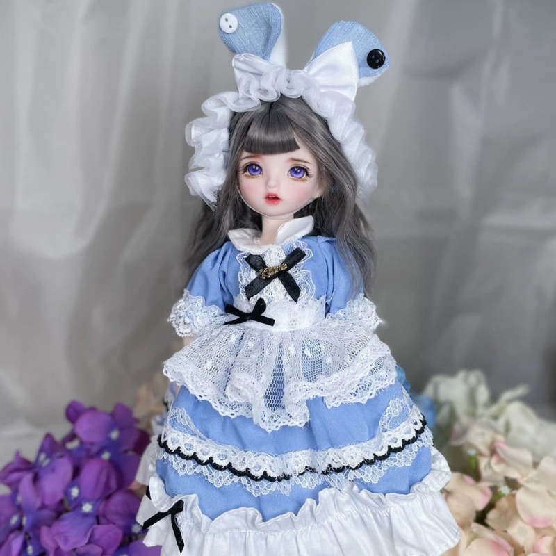 鹿藤 30厘米bjd娃娃改妆芭比娃娃6分关节娃娃3d真眼女孩玩具换装洋娃