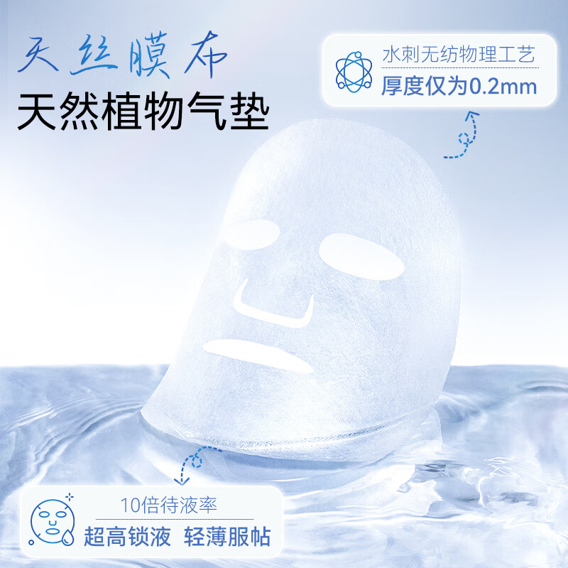 哈药生物玻尿酸补水保湿面膜润泽肌肤嫩弹滑深层锁水护肤天然植物气垫男女 超值囤货装【4盒装】