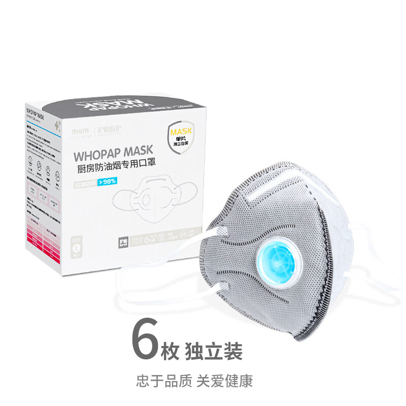 防二手烟专用口罩#烟味孕妇可用烟雾双层活性炭过滤油烟 红色 10只