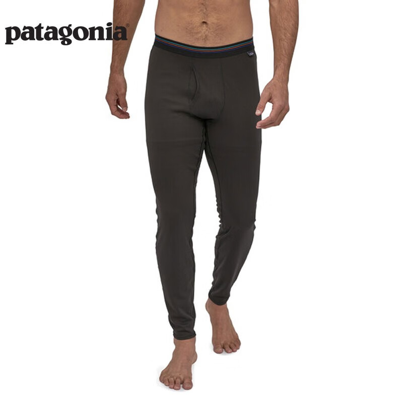 巴塔哥尼亚（Patagonia）男士秋冬C3速干透气保暖长裤功能内衣下装Cap Mw Bottoms 44487 BLK S 170/175(CM)  59/68(KG)