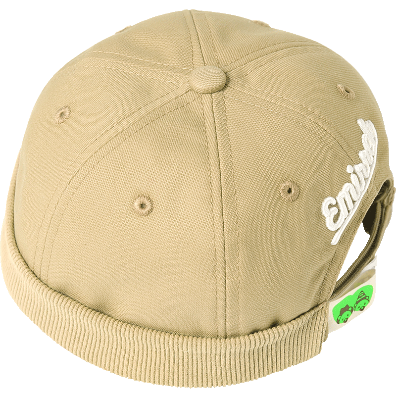 伊米倫瓜皮帽男童鴨舌帽韓版兒童無(wú)檐棒球帽復古寶寶地主帽親子帽 卡其色-水洗做舊風(fēng)格 52/54CM建議4-8歲