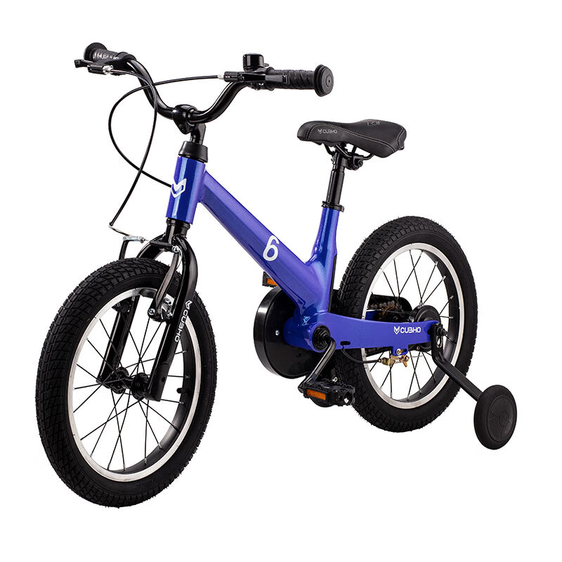 CUBHO儿童自行车德国品牌16寸脚踏车6-8岁男女宝单车生日礼物儿童单车 极光紫蓝 16寸