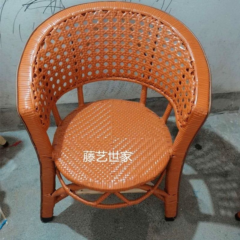 朵貌德国品质手工编织藤椅靠背椅茶几旁小号椅子老式藤编椅子腾椅藤椅 小号经典款坐高37厘米真藤编织