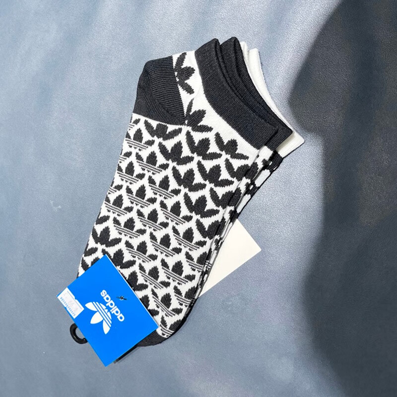 ���ϴ�˹ ��adidas����Ҷ������Ů�� 24�ļ��¿���˫װײɫ��ӡ��Ͳ�˶������� IB9168/��˫װ M/39-42��