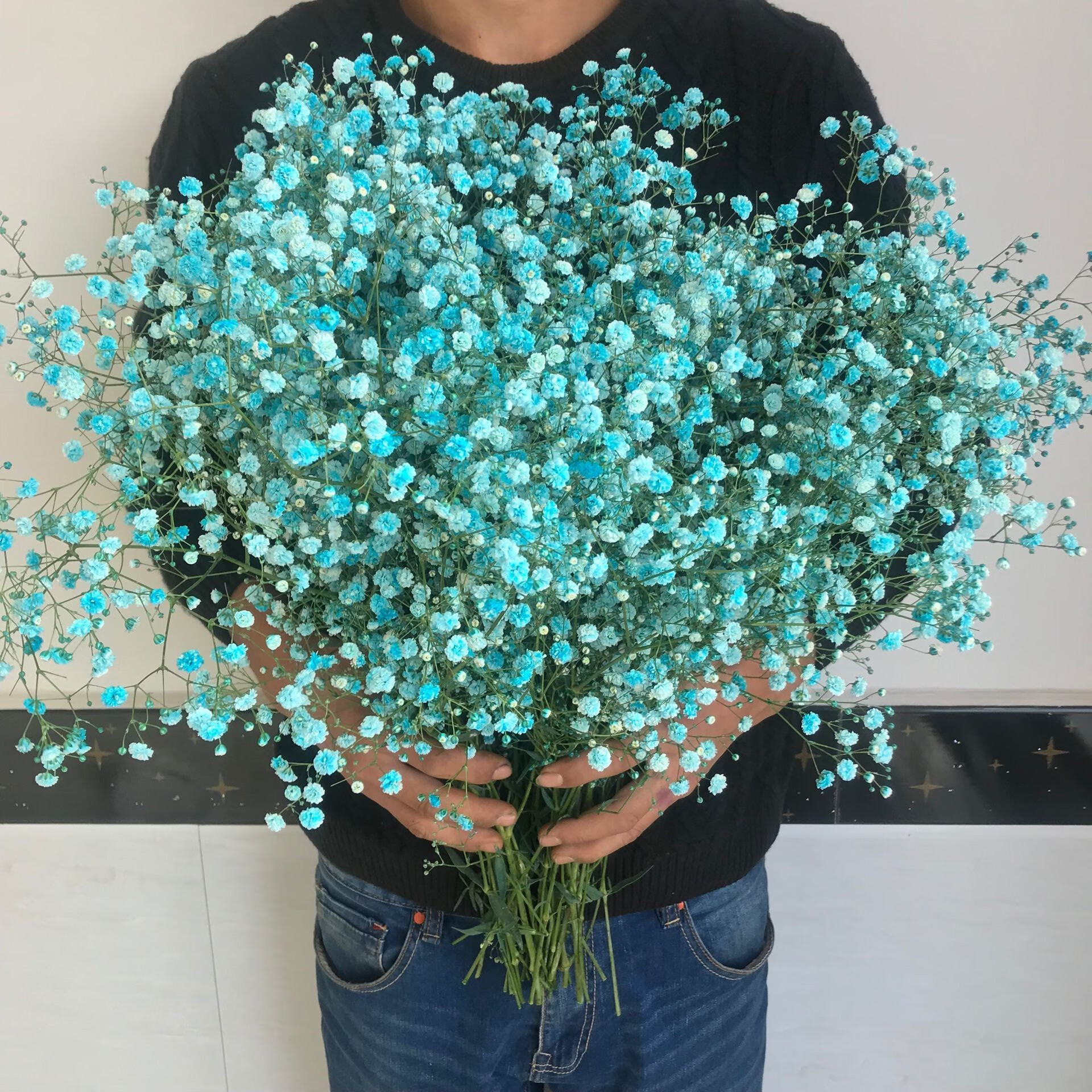 花语奇萌满天星勿忘我干花花束家居摆设客厅装饰摆件永生花鲜花情人节