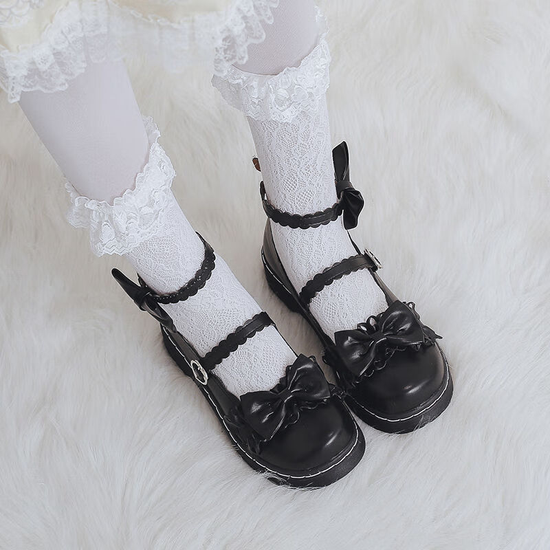 伐柯洛丽塔鞋子高跟梅露露日系可爱lo鞋大码梅露露lolita鞋子果泡甜心