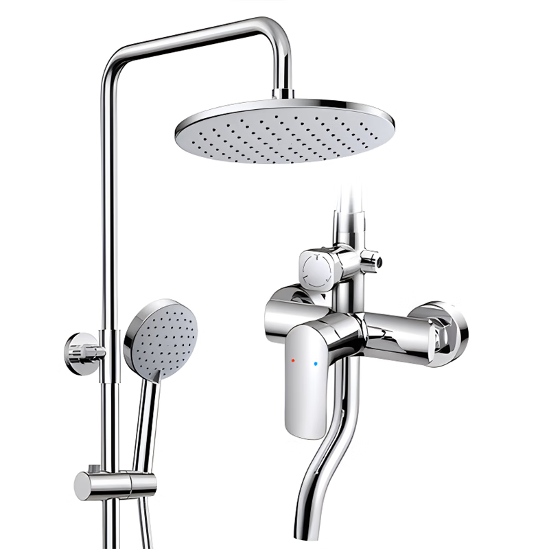 东鹏(dongpeng)卫浴淋浴洗澡花洒套装明装家用简易增压淋雨喷头三功能