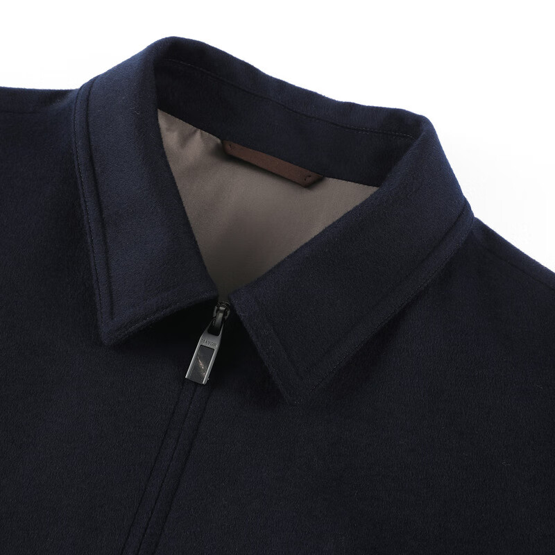 MAYOR男装 100%绵羊毛时尚翻领单茄克 藏青 L （175/96A）