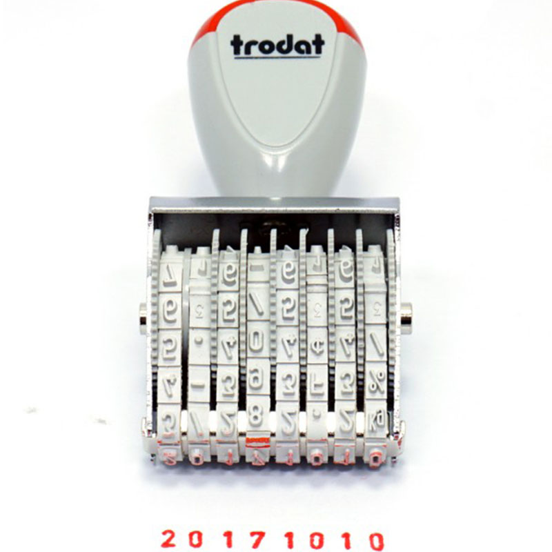 8位数字印章可调0-9卓达号码印章小号超市标签价格纸箱打码编号章 字