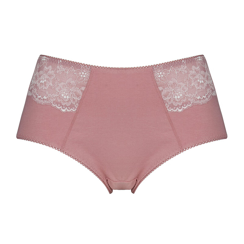 古今(GUJIN)商场同款】女士三角内裤高腰收腹氨棉蕾丝性感透气舒适提臀 浅紫色 1条 XL (170) 95