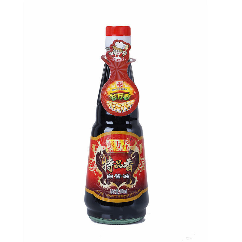 元族彭万春特品香白酱油 揭阳酱油传统黄豆酿造原汁 晒制生抽 四支(带礼盒)
