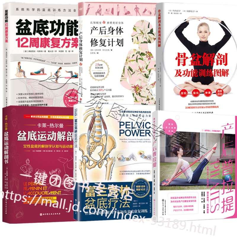 6本 富兰克林盆底疗法:骨盆与盆底的解剖学认知及盆底康复训练书籍盆底功能康复方案骨盆解剖及功能训练盆