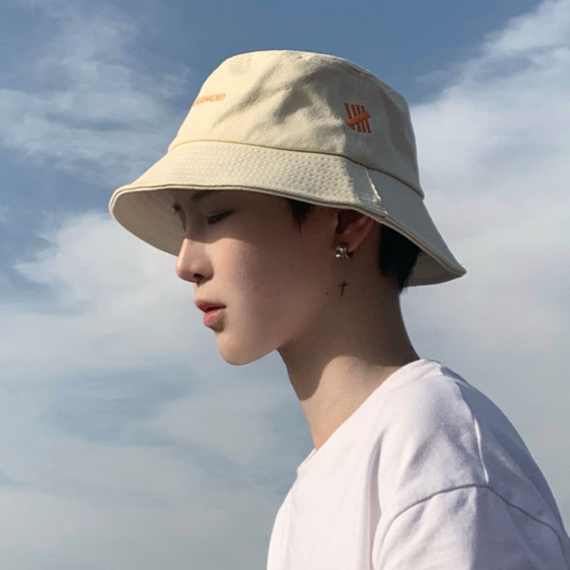 君吻 帽子 渔夫帽渔夫帽男士夏季韩版潮流帽子百搭学生圆脸嘻哈户外晒