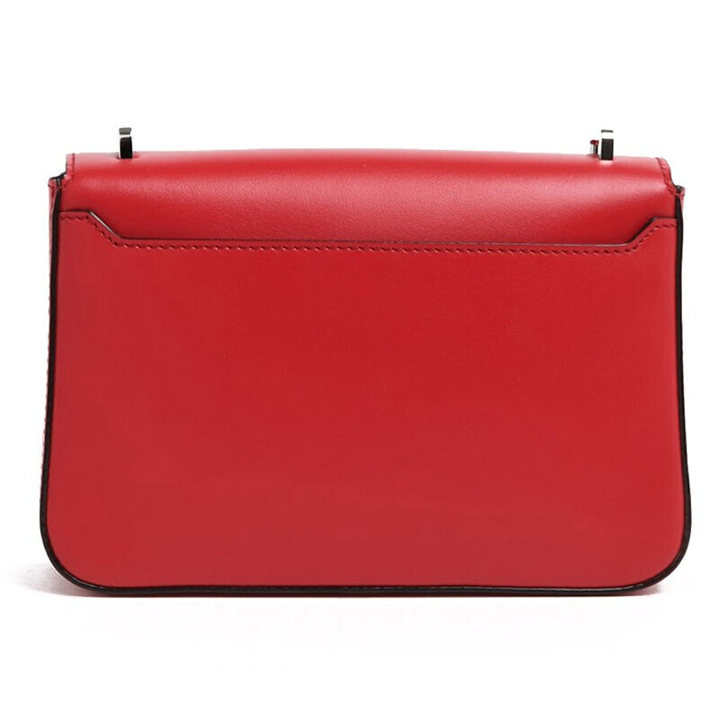 bally巴利女包 女士经典大锁扣牛皮时尚单肩斜挎包 红色