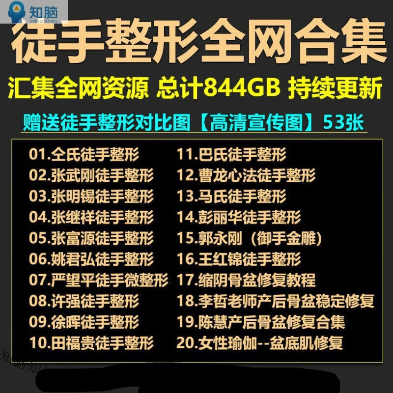 徒手整形实用技术张富源王红锦仝氏许强正骨徒手整形视频教程培训课程