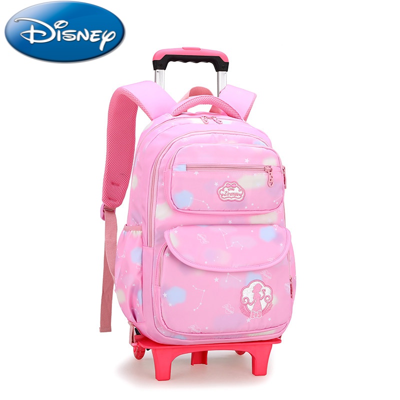 迪士尼(disney)12岁小孩子的儿童手拖拉杆书包小学生一到三年级女孩大