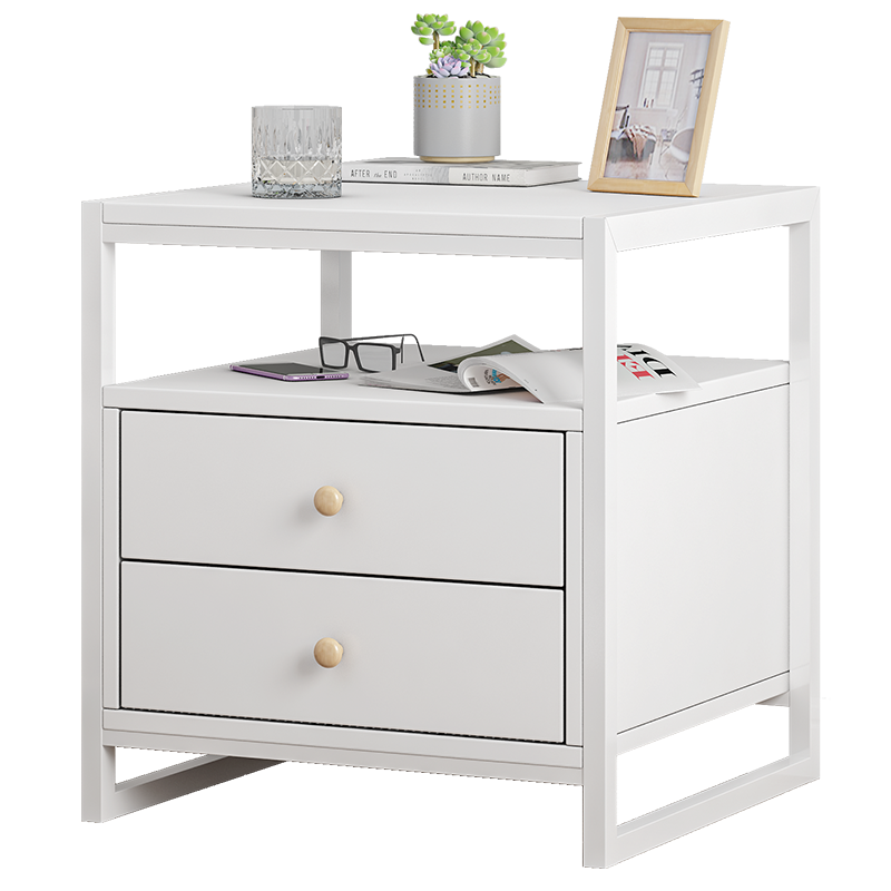 家乐铭品 床头柜收纳柜卧室简约现代带抽屉式收纳小柜子简易储物柜床边置物柜 H322