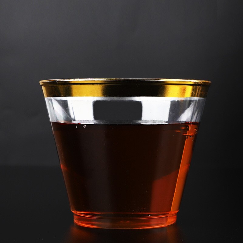 一次性航空杯250毫升透明饮水杯加厚航空杯 硬塑料杯 喝水招待杯 商务