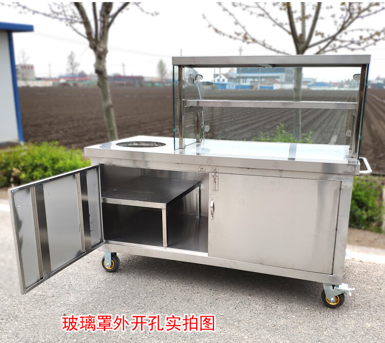 定制 小吃车夜市摆摊移动推车煤气灶外卖早餐车煮面炒粉台湾饭团冰粉