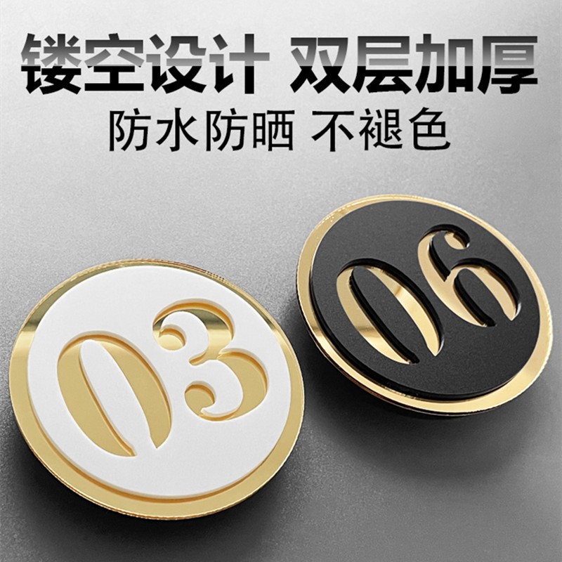 编号贴桌号更衣室储物柜门牌座位号房间牌定制机器设备序号标识提示牌
