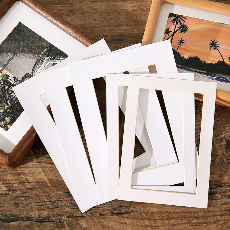 相框照片墙内衬白色卡纸开孔a4装裱8开空白纸板可定制尺寸 正方形16
