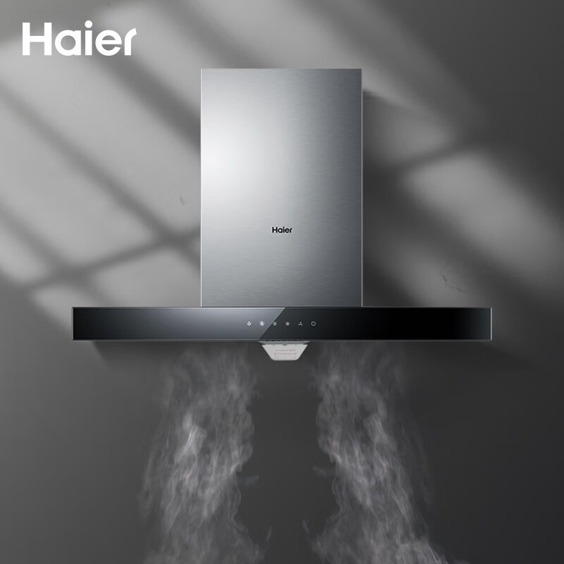 海尔（Haier）抽油烟机 欧式家用吸油烟机 20m³/min大吸力 热熔洗 自动清洗吸烟机排烟机抽烟机E900T6R(J)主图1