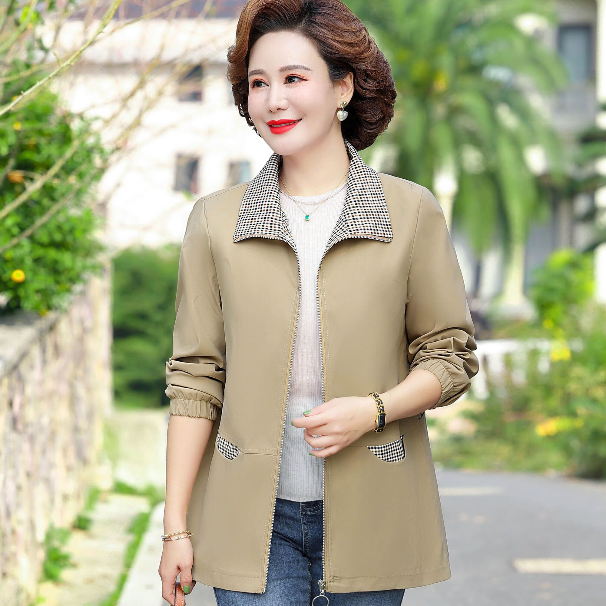戈森凡(gesenfan)40岁女人穿的气质妈妈女装春秋外套2023新款季休闲
