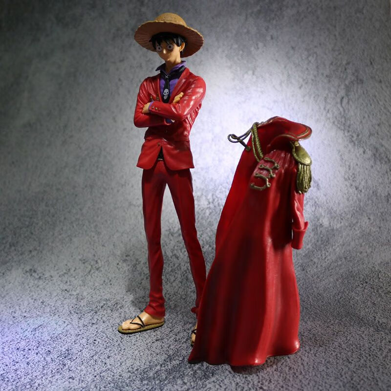 凡小熊海贼王20周年披风红衣路飞手办公仔模型动漫画周边二次元摆件