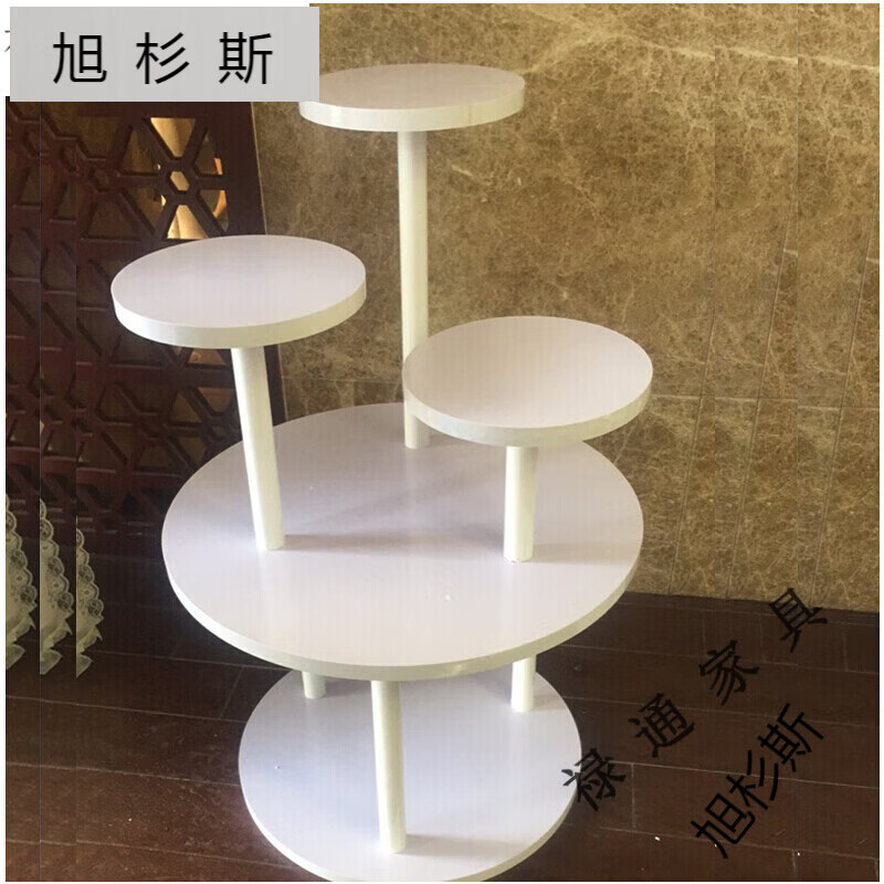 旭杉斯化妝品展示架貨架木質(zhì)圓形中島柜展示柜服裝店鞋架包包飾品展示臺(tái) 主圖60.70.30*3