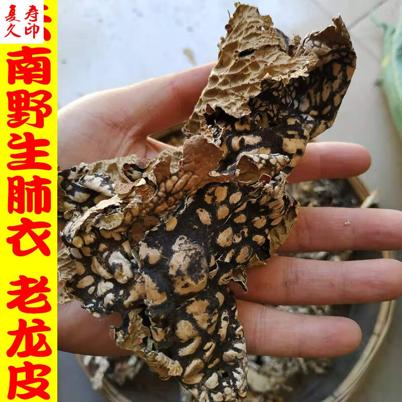 康中尊 中药原材云南野生肺衣 老龙皮 树蝴蝶 石龙皮 石龙衣 500克