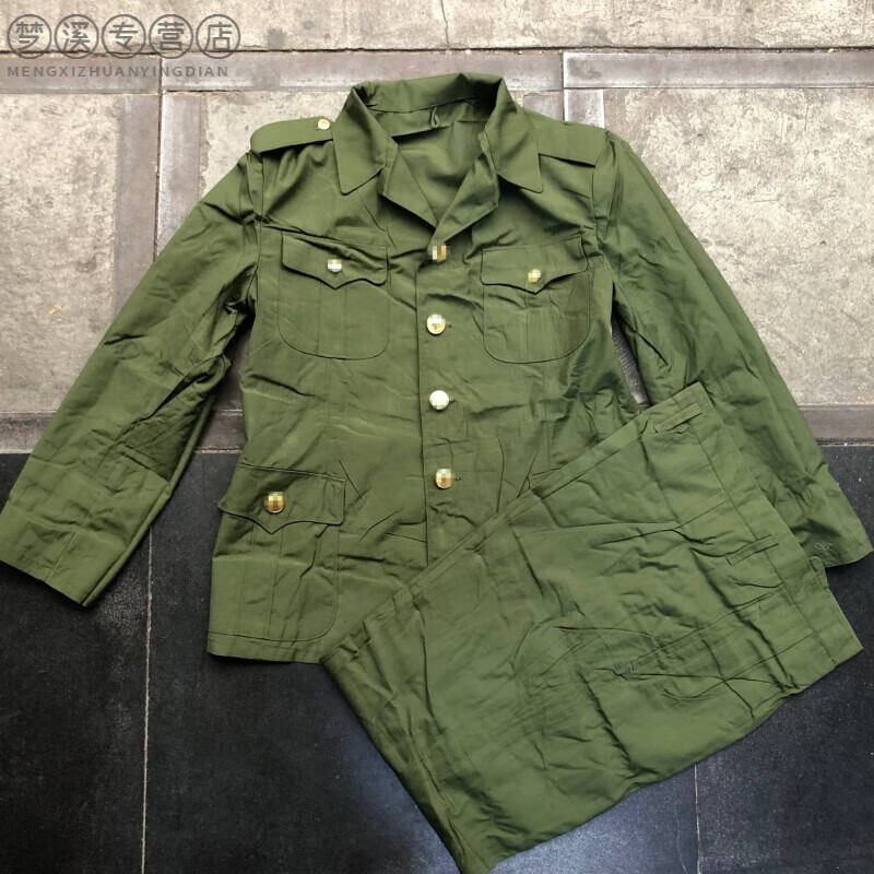 作训服老式库存87式夏季的确良套装长袖薄款怀旧军训服装收藏 军 4号2