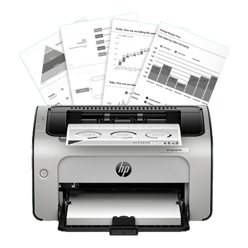 惠普（HP） P1108 plus黑白激光打印机家用学生作业打印 单功能快速打印小型家用