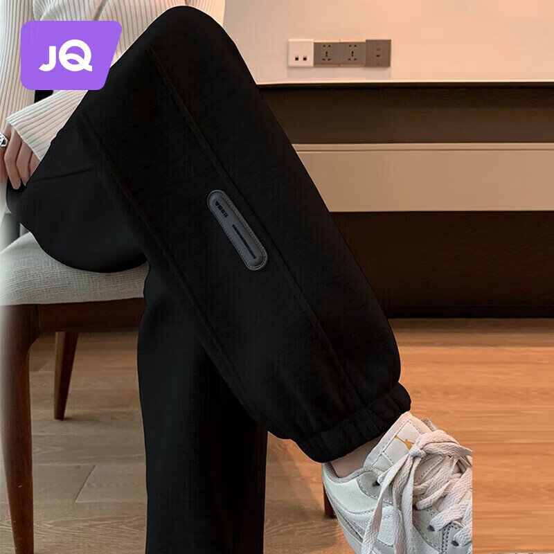 婧麒（JOYNCLEON）孕妇裤秋冬外穿休闲运动裤秋小个子大码卫裤 黑色 L jyk28218