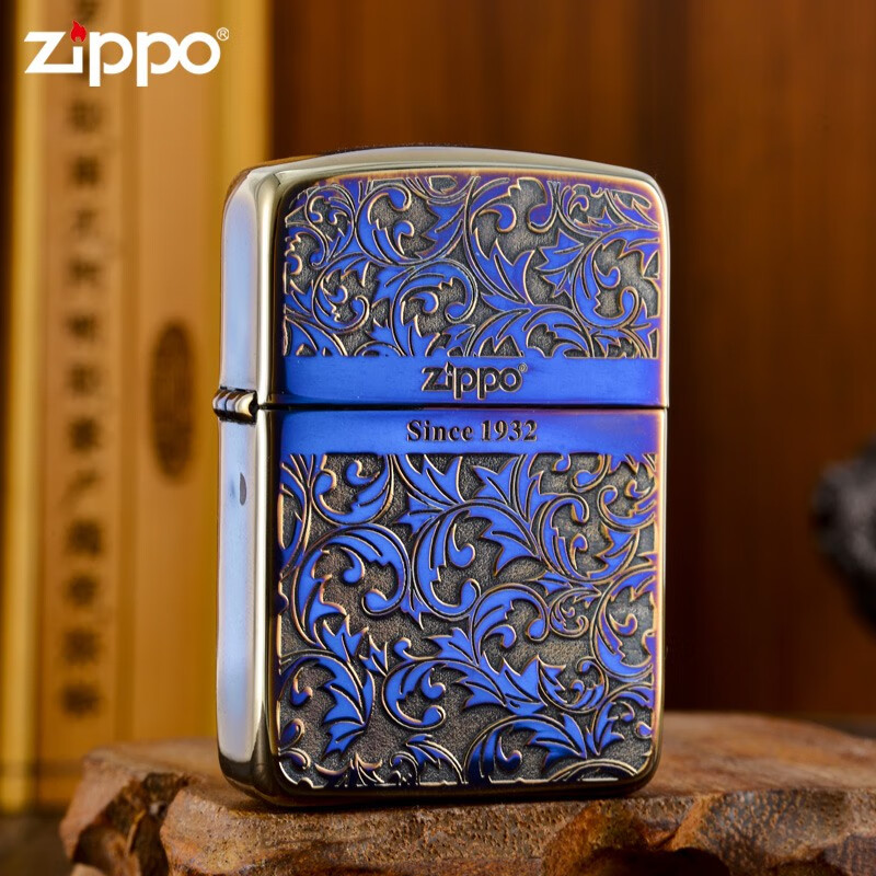 zippo煤油防风打火机 之宝1941复刻熏金唐草 1941复刻唐草