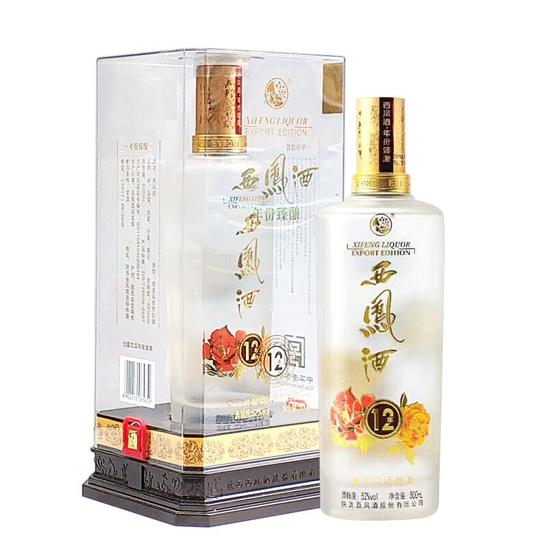 西凤52度年份臻酿12年西凤酒绵柔凤香型白酒 单瓶