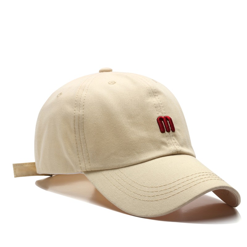 鸭舌帽男帽子女夏季时尚棒球帽韩版简约M字母刺绣遮阳帽威尚堡 单件米色怎么样,好用不?