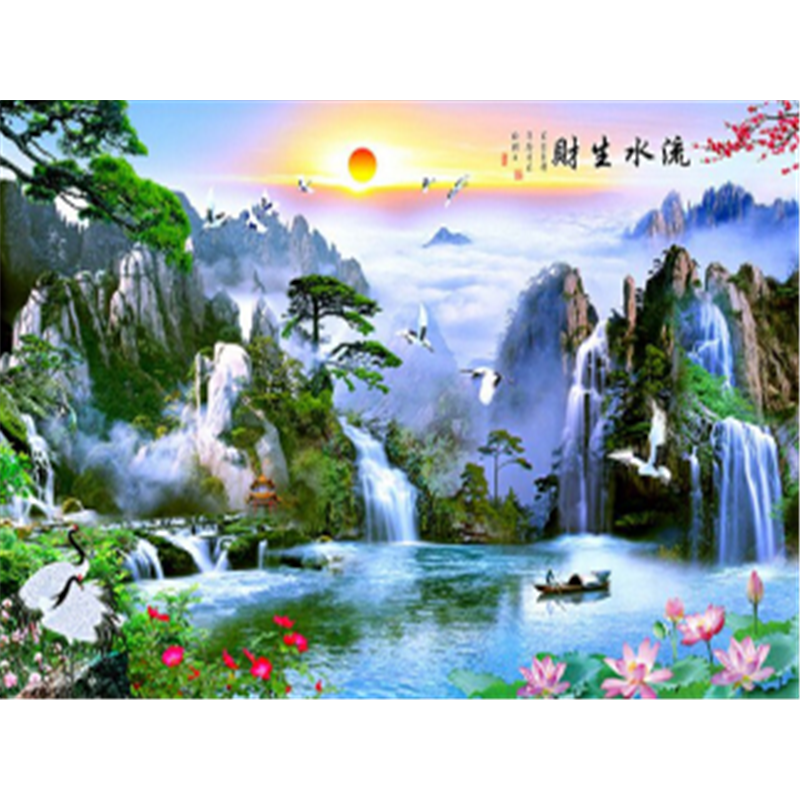 直播间背景布3d立体 网红男女直播间主播装饰快手抖音背景墙外景山水