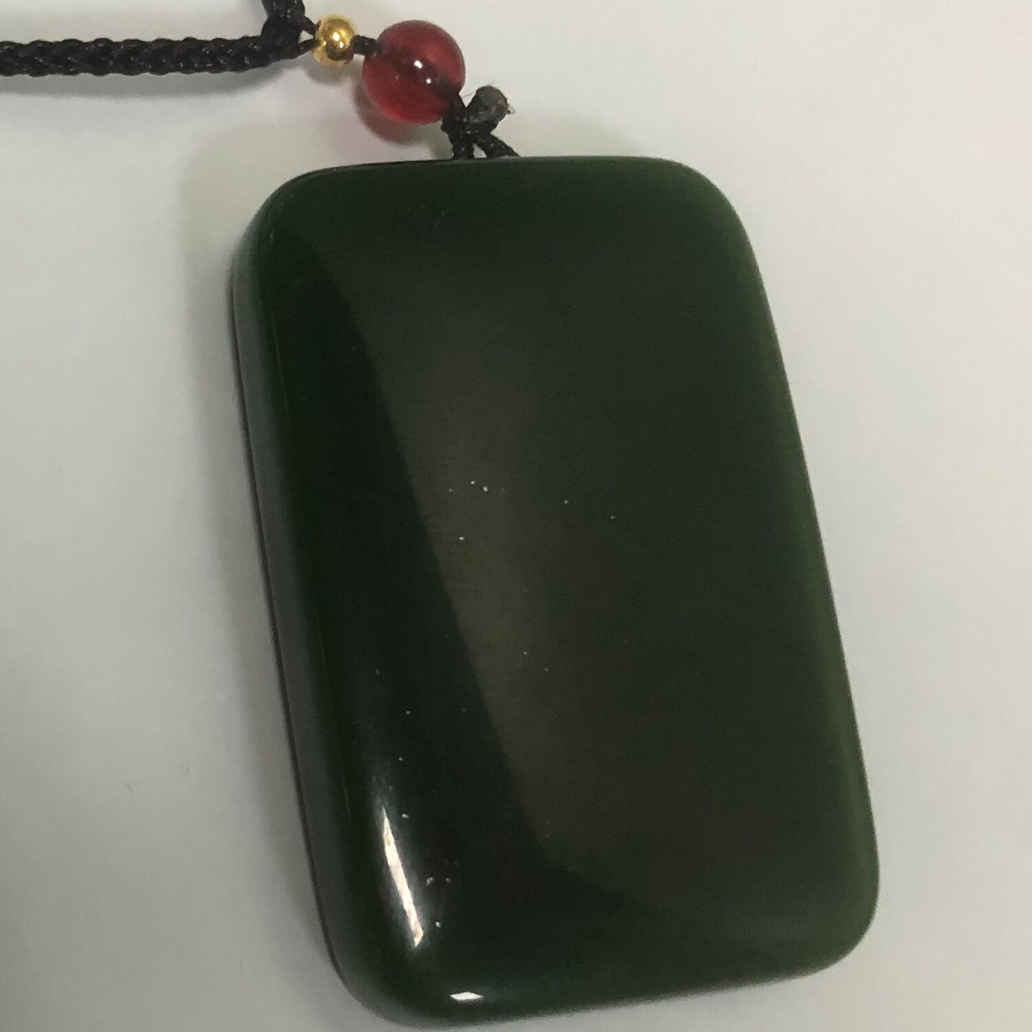 涧萦丝天然和田玉平安无事牌浅鸭蛋青吊坠男女款玉石面包牌玉坠白玉