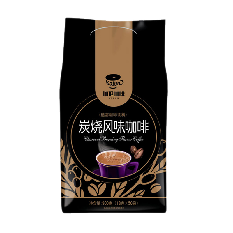 后谷咖啡伽倫三合一炭燒風(fēng)味云南小粒咖啡速溶特產(chǎn)900g沖調(diào)飲品 炭燒咖啡2袋（100條*18g）