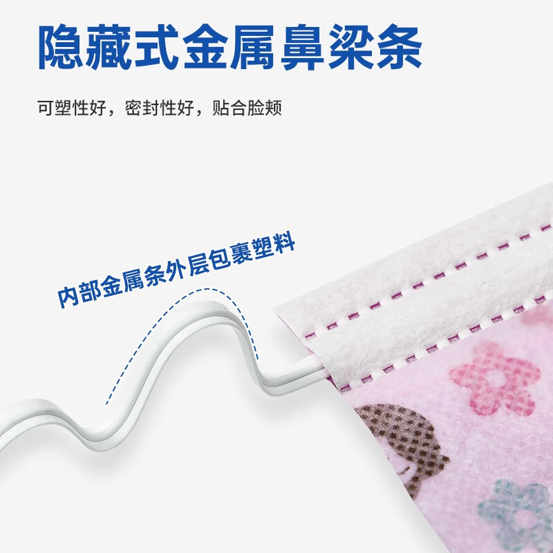 88322-恒助医用外科口罩医用儿童口罩一次性外科口罩 卡通50片(鱼人公主非独立)-详情图
