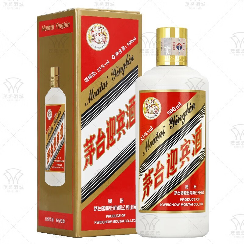 茅台(moutai)贵州茅台集团 53度酱香型白酒 飞天迎宾500ml*1瓶装