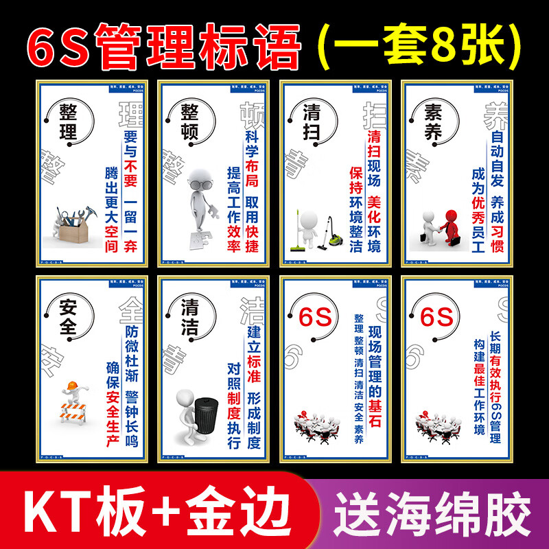 6s管理标语:车间工厂生产车间安全管理标语挂图:企业标准化管理企