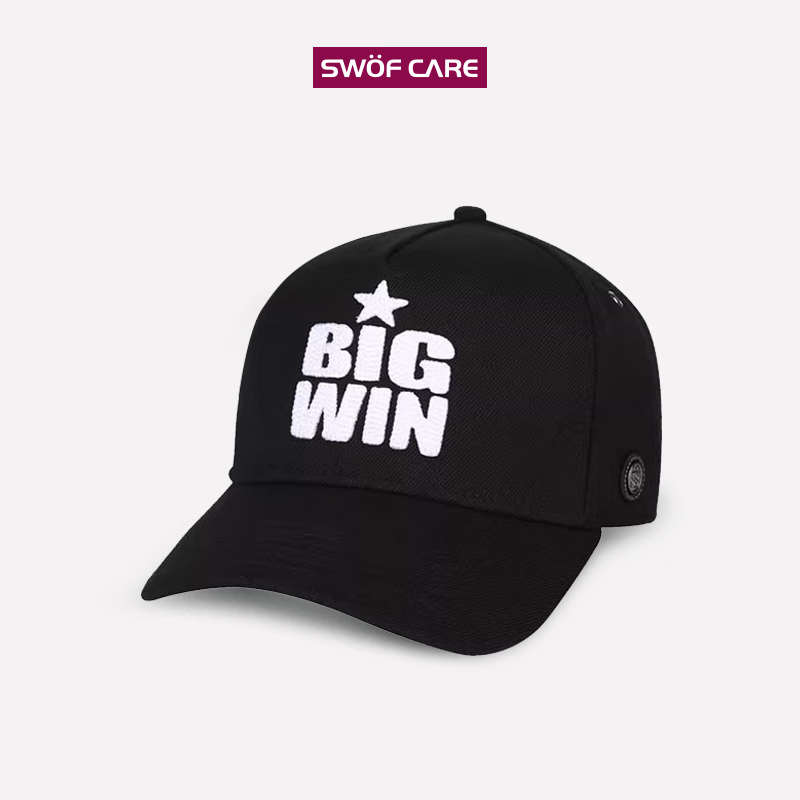 swofcare思沃福【黑白经典】bigwin字母刺绣帽子显脸小卡车帽棒球帽