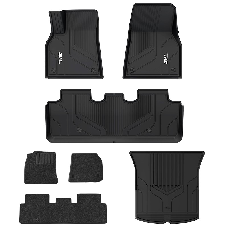 3W全TPE国产特斯拉Mode3汽车脚垫 model Y进口电动新能源专用蔚来ES6ec6 ModelY脚垫+厚毯+尾箱垫