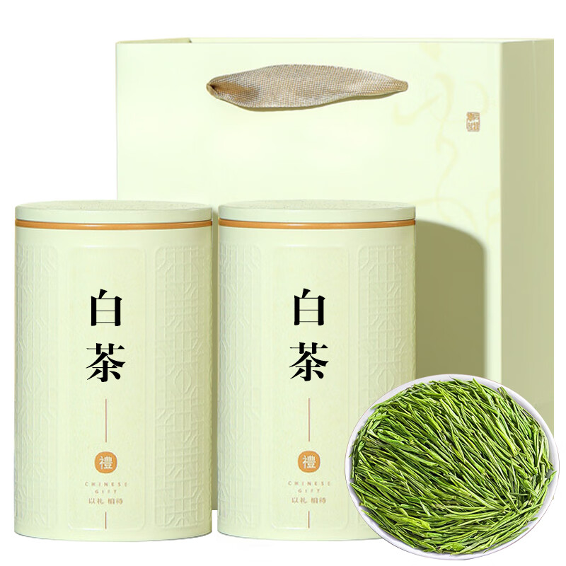 綠滿堂綠茶明前珍稀白茶2024年新茶嫩芽高山春茶 2罐裝 共130g