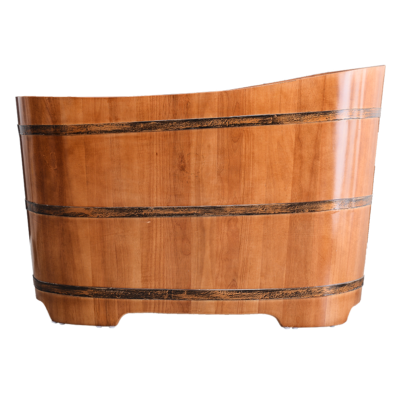康熙木桶浴桶熏蒸汗蒸瑶浴泡澡实木桶全身沐浴洗澡盆成人木质家用 1米标准型