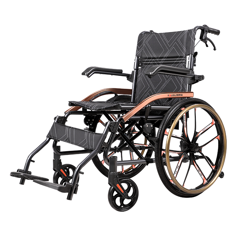 凯莱宝(kalibu)轮椅带坐便器老人大轮手推车残疾人折叠轻便多功能洗澡