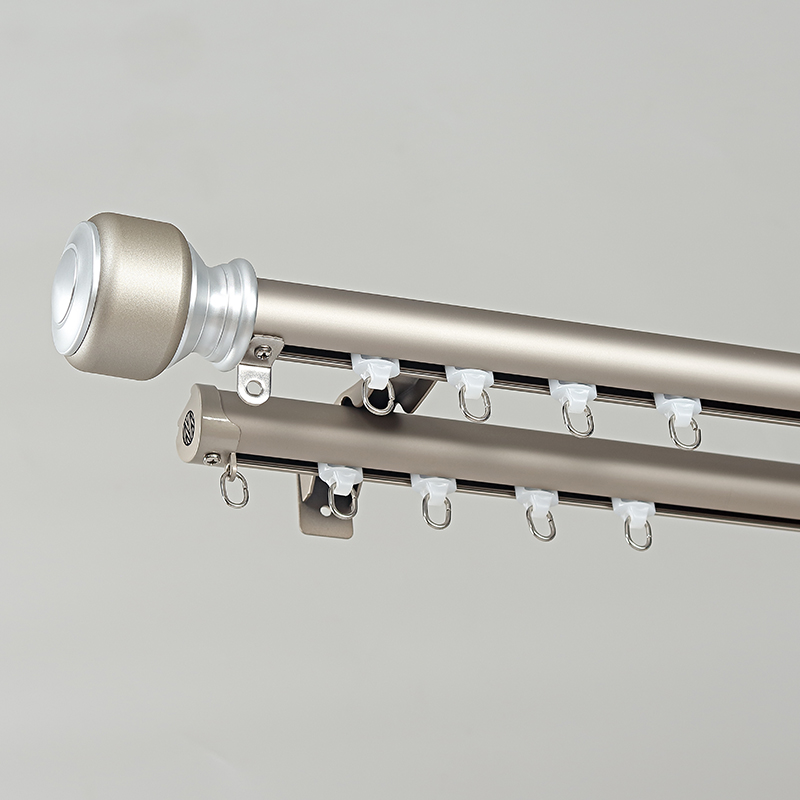 默零2023新款简约滑轨罗马杆轨道顺滑罗马杆颜值隐形不露码轨道窗帘杆