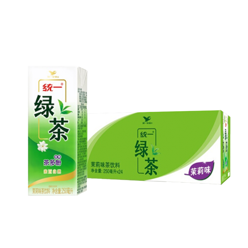 限地区、京喜、有券的上：统一 绿茶 茉莉味 250ml*15/箱 整箱装