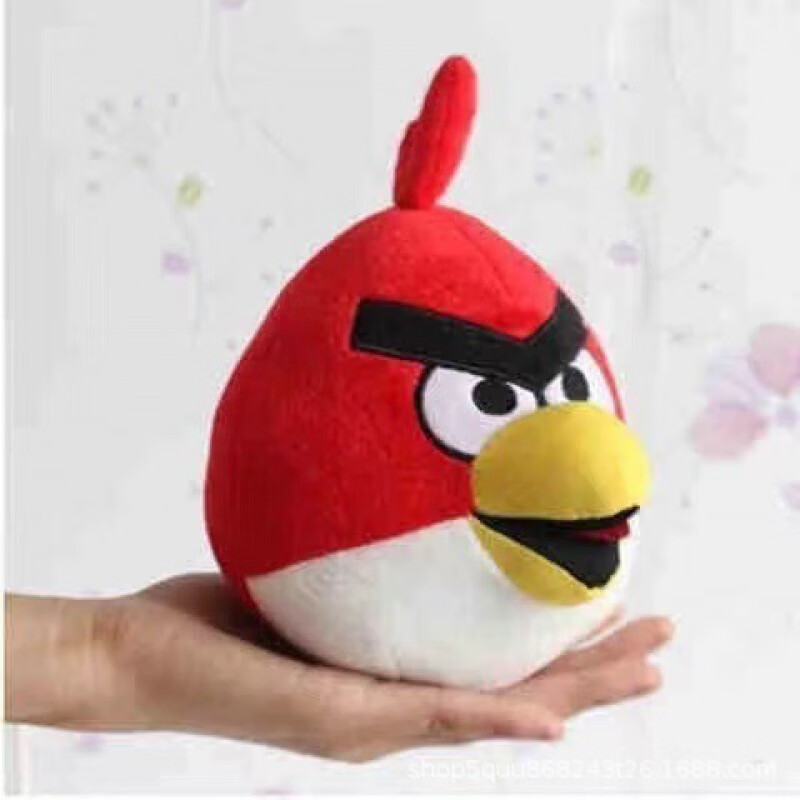 愤怒的小鸟公仔娃娃玩偶大抱枕毛绒玩具小鸟婚庆礼品玩具 红鸟 15cm